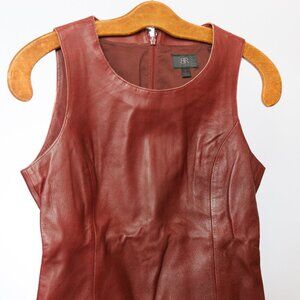 Banana Republic Burgundy Leather Tank Top size 0 womens